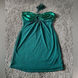 Lucy in the Sky Teal Strapless Dress